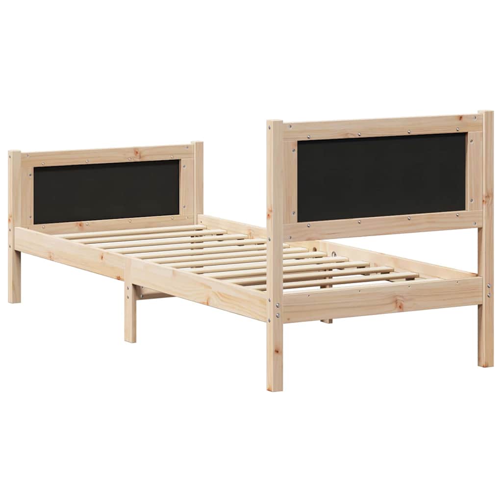 Krevetna konstrukcija Crna 80 x 200 cm Čvrsto borovo drvo