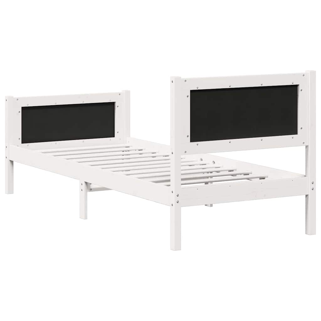 Krevetna konstrukcija s uzglavljem Svijetlo siva 75 x 190 cm