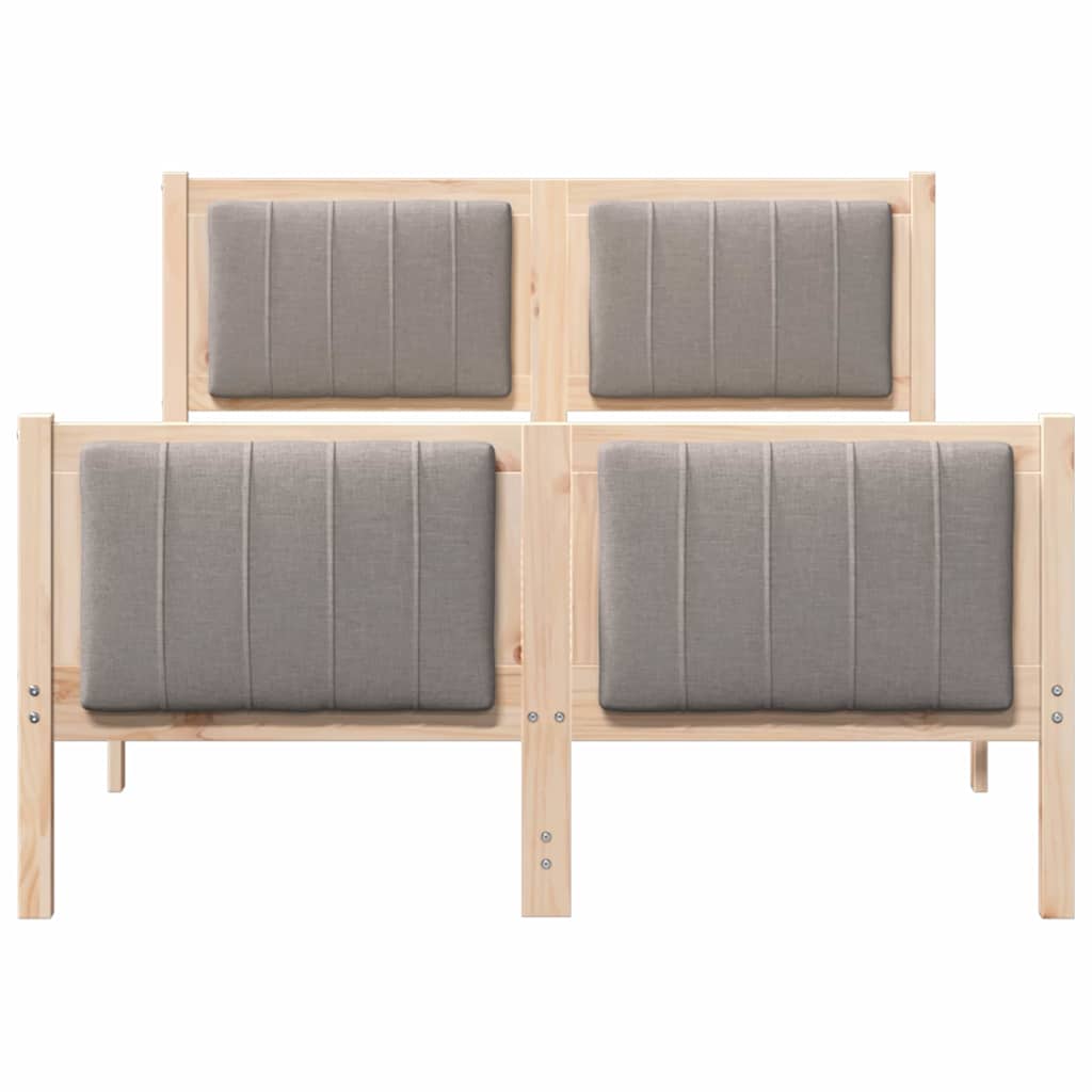 Okvir kreveta Smeđa i taupe 120 x 200 cm Masivna borovina