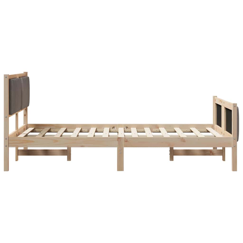 Okvir kreveta Smeđa i taupe 120 x 200 cm Masivna borovina