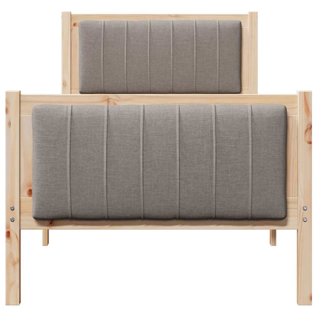 Okvir kreveta Smeđa i taupe 80 x 200 cm Masivna borovina