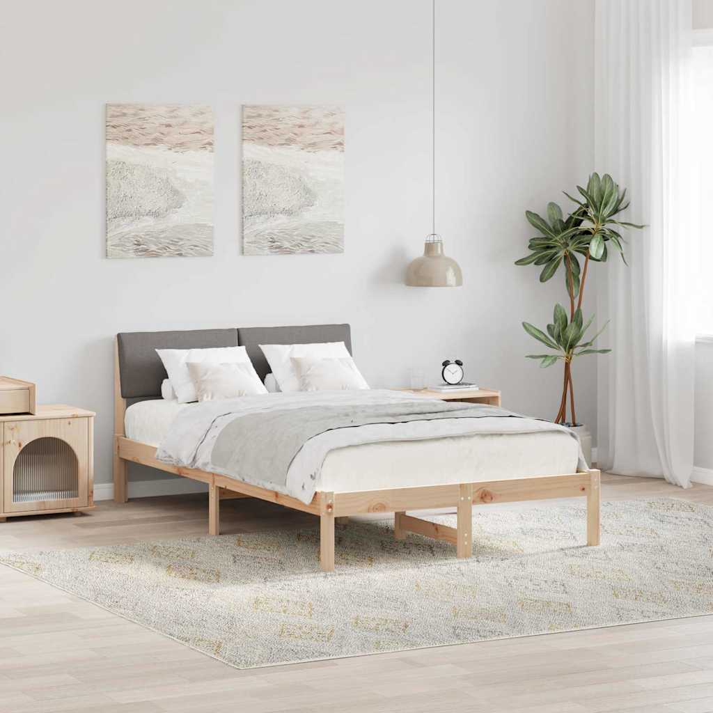 Okvir kreveta Smeđa i taupe 120 x 200 cm Masivna borovina