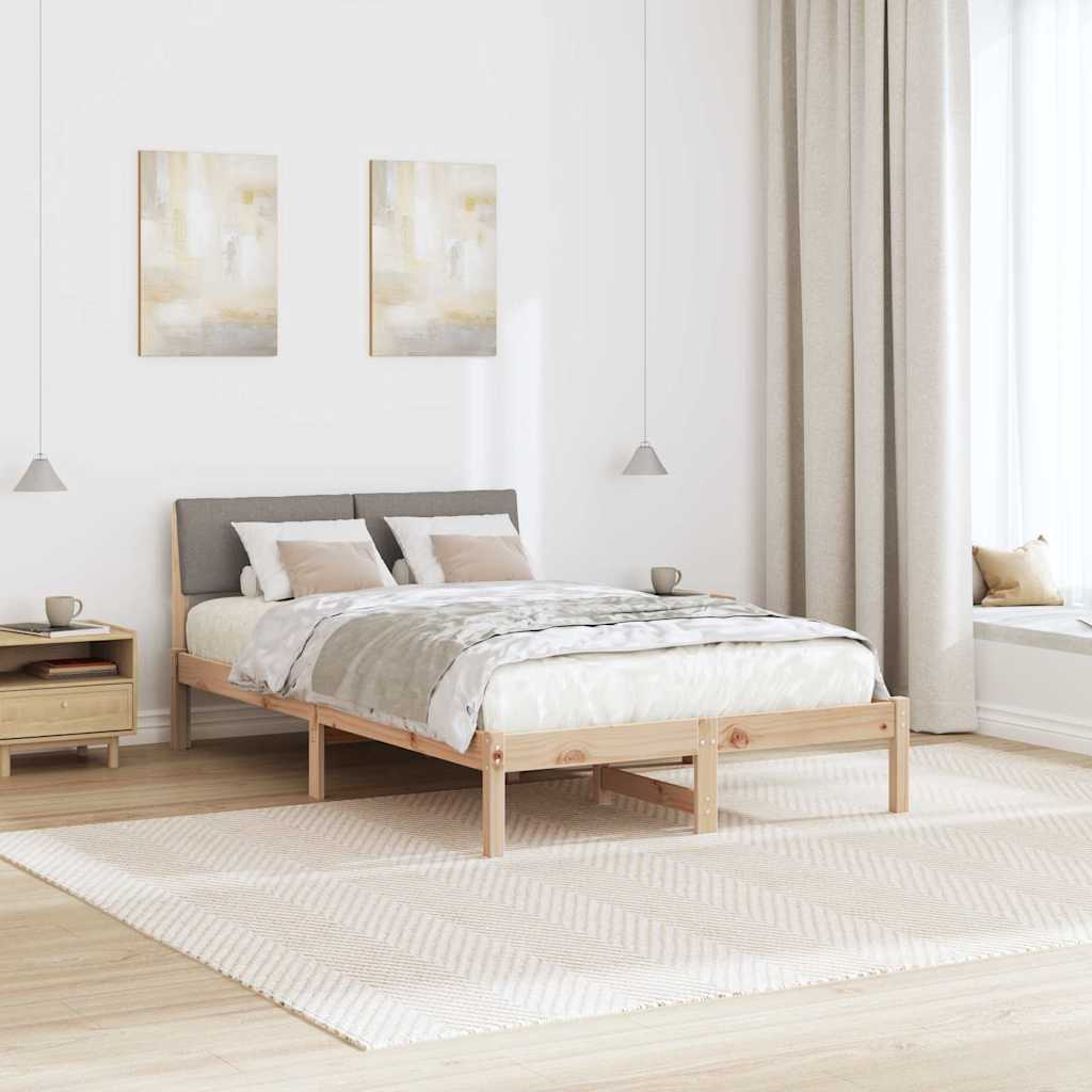 Okvir kreveta Smeđa i taupe 120 x 200 cm Masivna borovina