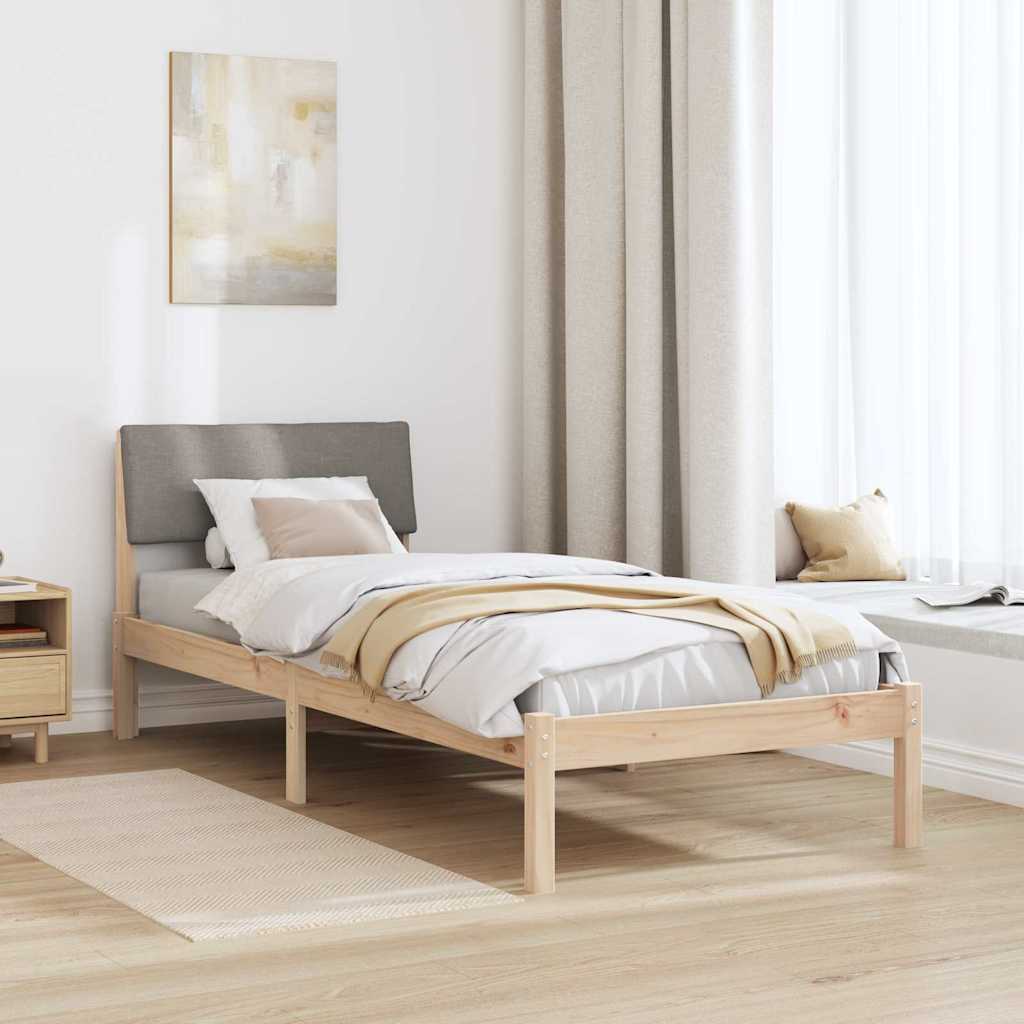 Okvir kreveta Smeđa i taupe 80 x 200 cm Masivna borovina