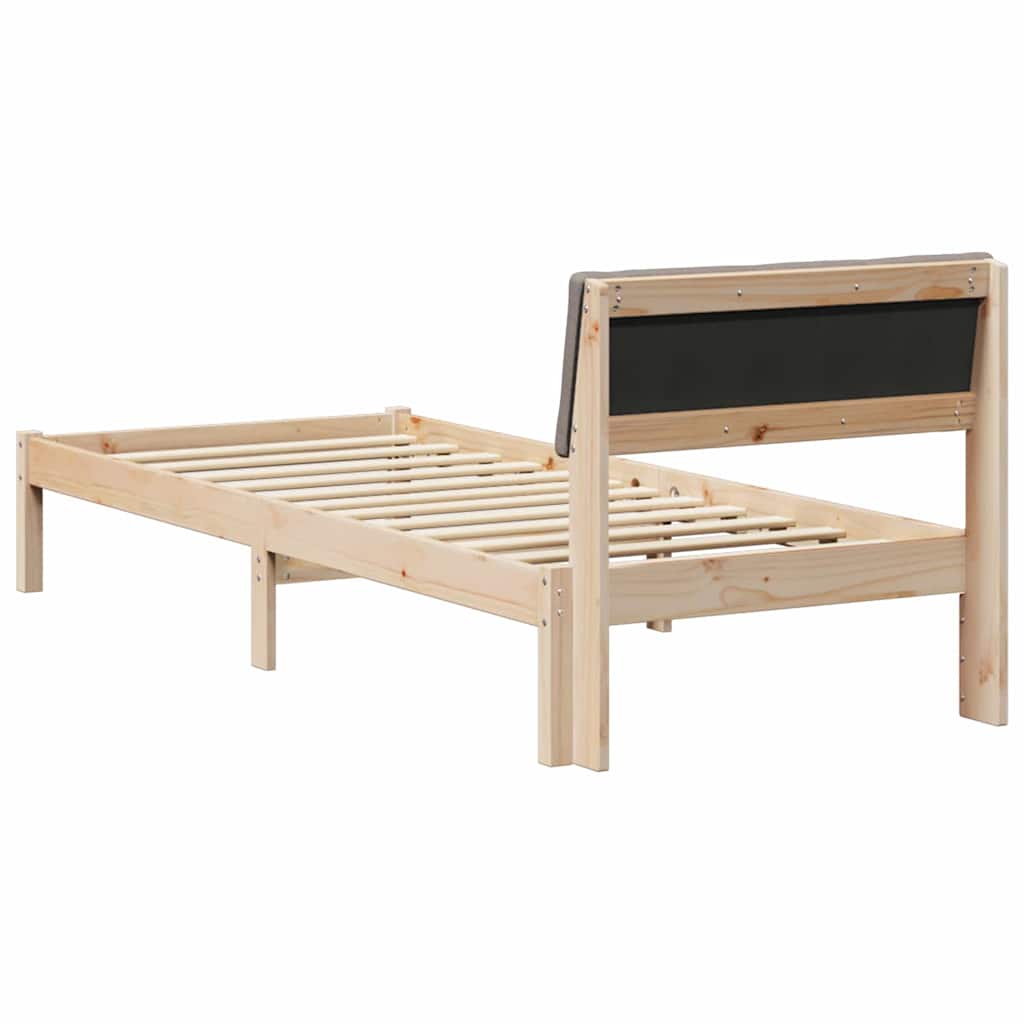 Okvir kreveta Smeđa i taupe 80 x 200 cm Masivna borovina