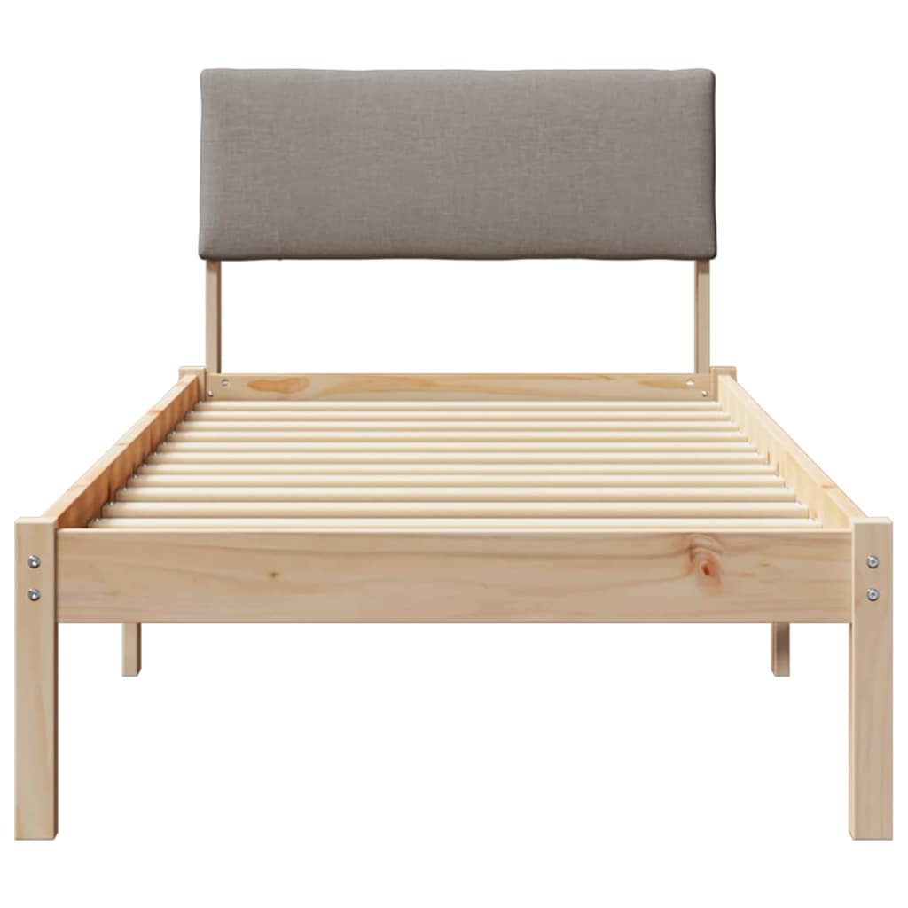 Okvir kreveta Smeđa i taupe 80 x 200 cm Masivna borovina
