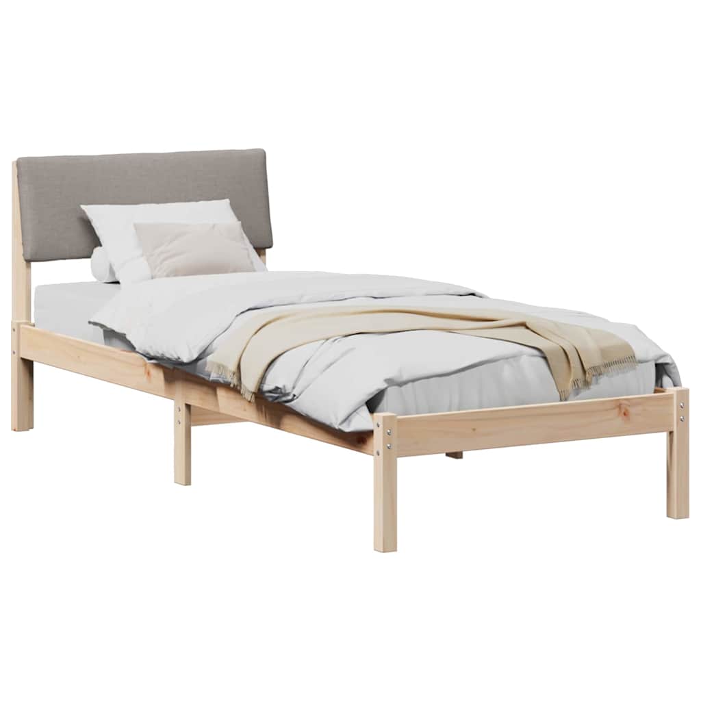 Okvir kreveta Smeđa i taupe 80 x 200 cm Masivna borovina