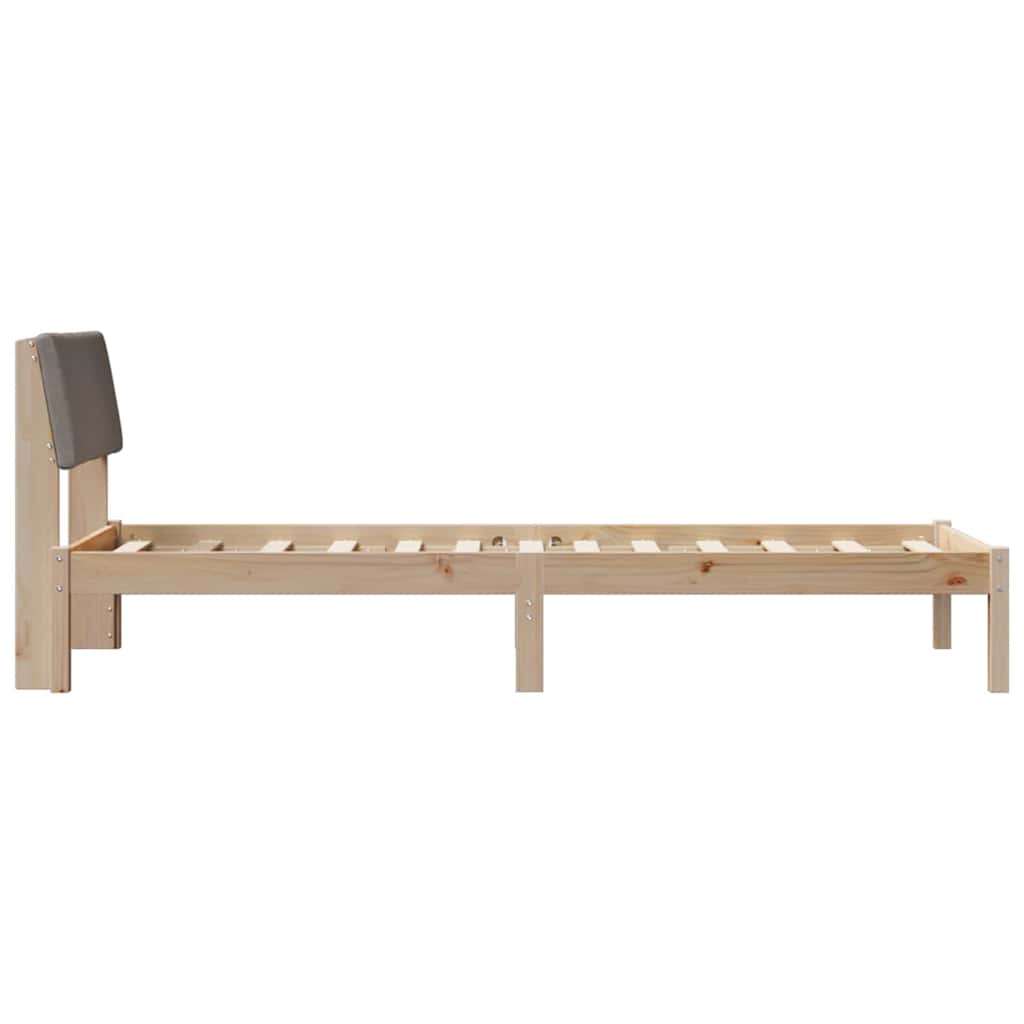 Okvir kreveta Smeđa i taupe 80 x 200 cm Masivna borovina