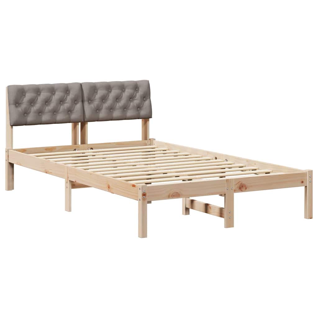 Okvir kreveta Smeđa i taupe 120 x 200 cm Masivna borovina