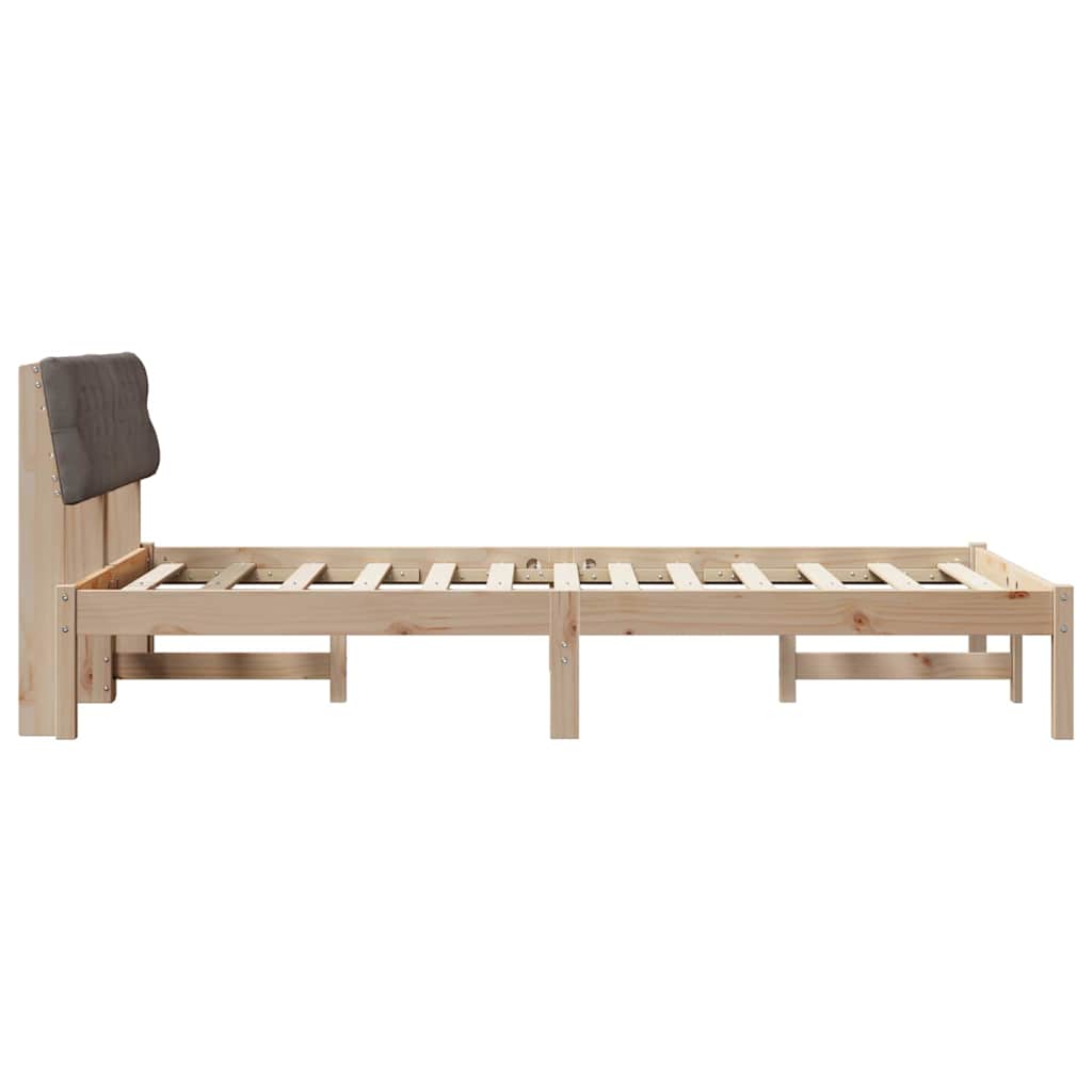 Okvir kreveta Smeđa i taupe 120 x 200 cm Masivna borovina