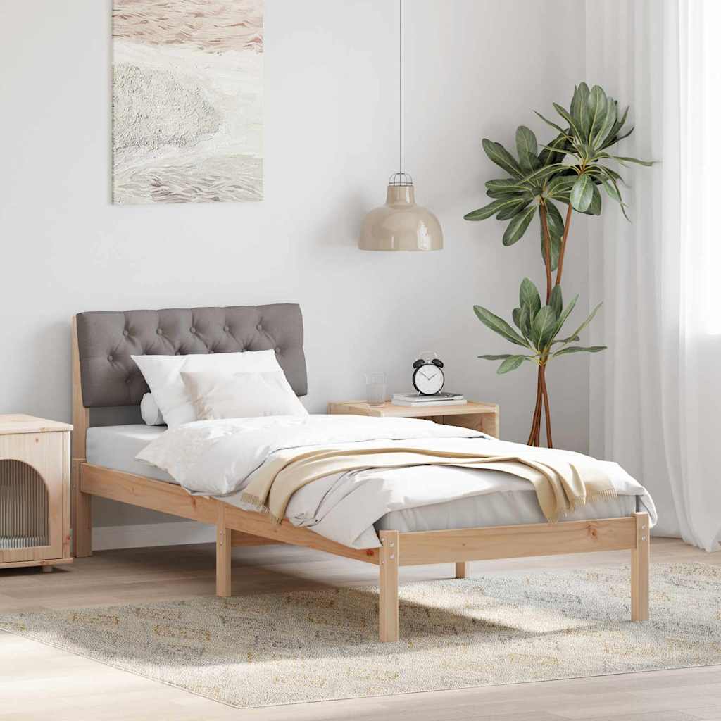 Okvir kreveta Smeđa i taupe 80 x 200 cm Masivna borovina