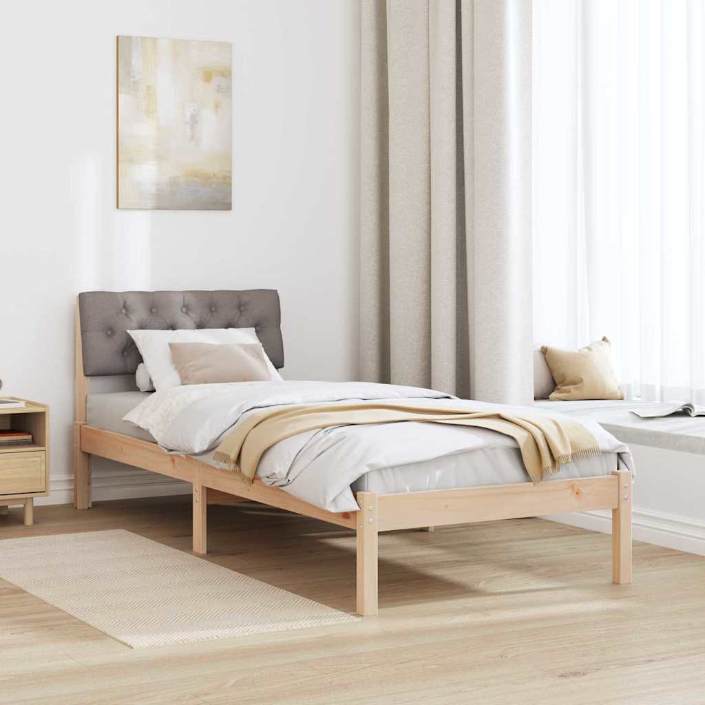 Okvir kreveta Smeđa i taupe 80 x 200 cm Masivna borovina