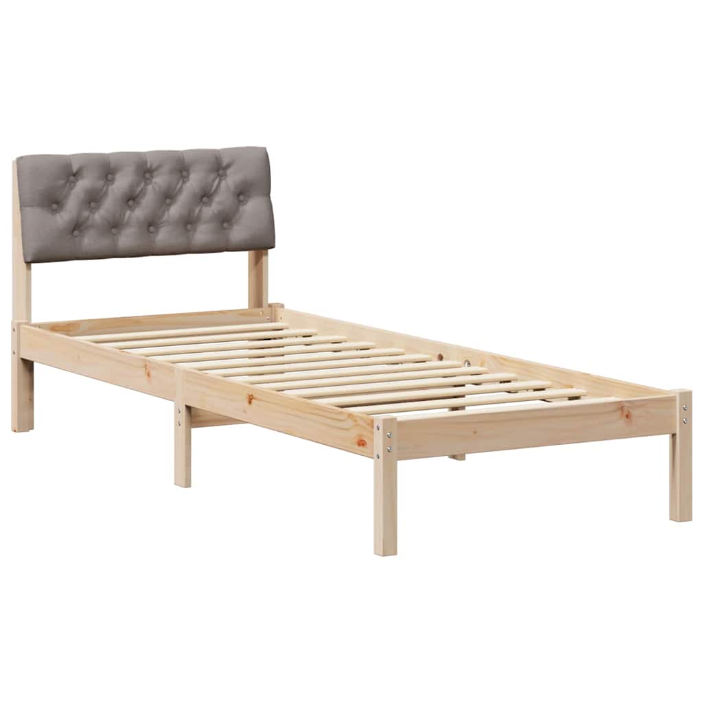 Okvir kreveta Smeđa i taupe 80 x 200 cm Masivna borovina