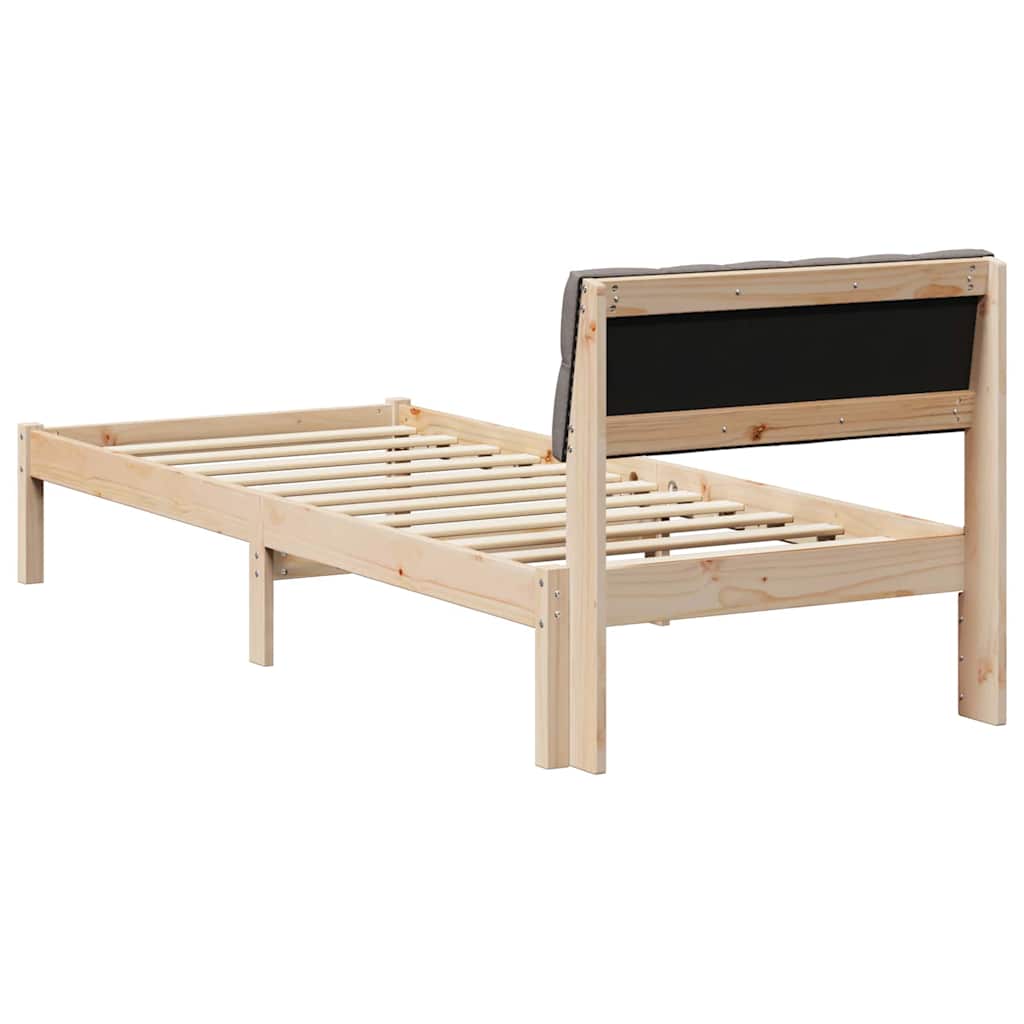 Okvir kreveta Smeđa i taupe 80 x 200 cm Masivna borovina
