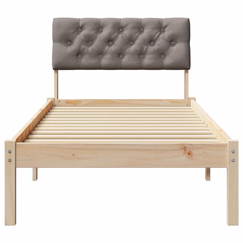 Okvir kreveta Smeđa i taupe 80 x 200 cm Masivna borovina