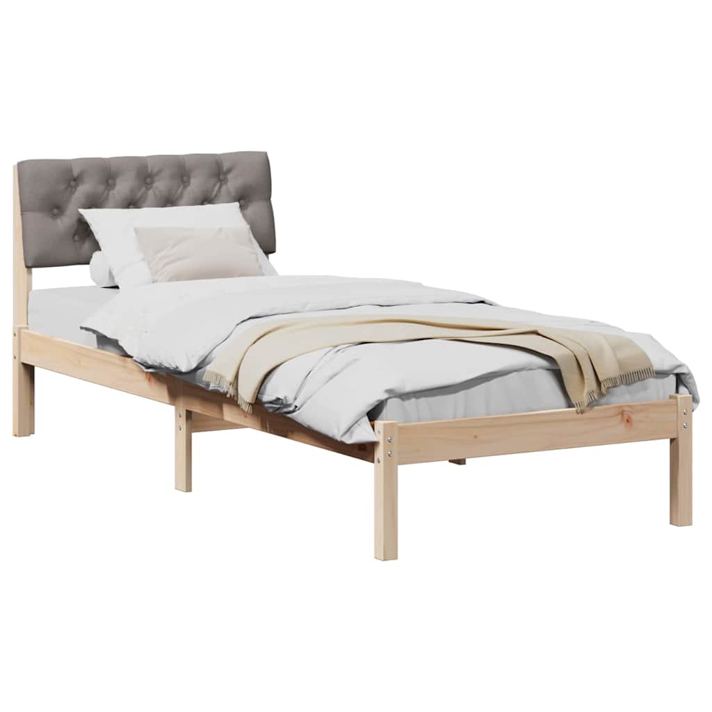 Okvir kreveta Smeđa i taupe 80 x 200 cm Masivna borovina
