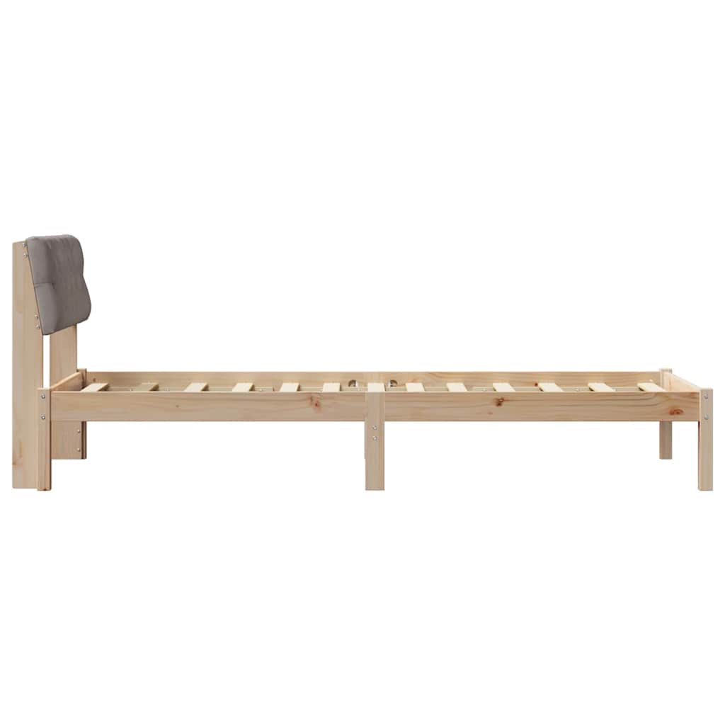 Okvir kreveta Smeđa i taupe 80 x 200 cm Masivna borovina