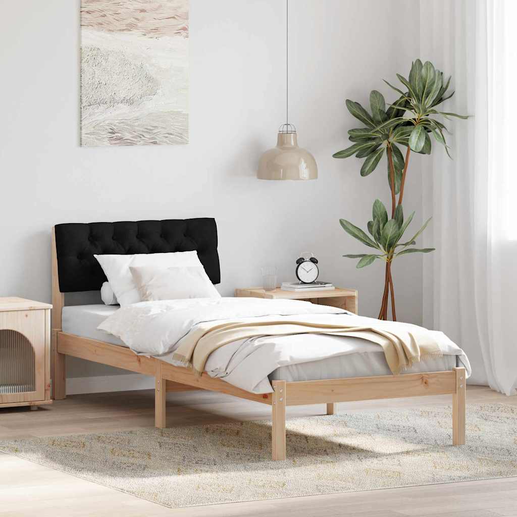 Okvir kreveta Smeđa i crna 75 x 190 cm Masivna borovina