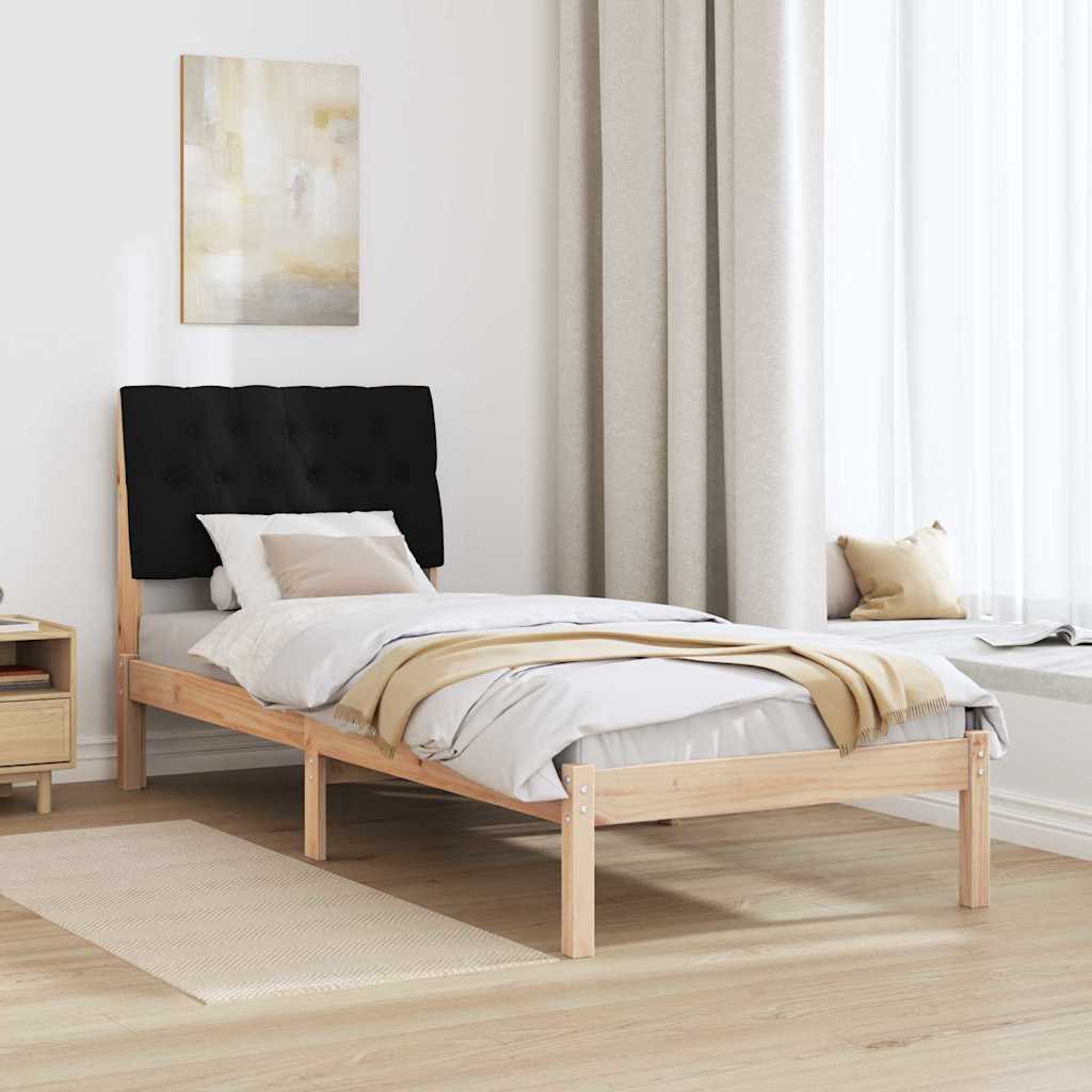Krevetni okvir s tapiciranim uzglavljem Smeđa 75 x 190 cm