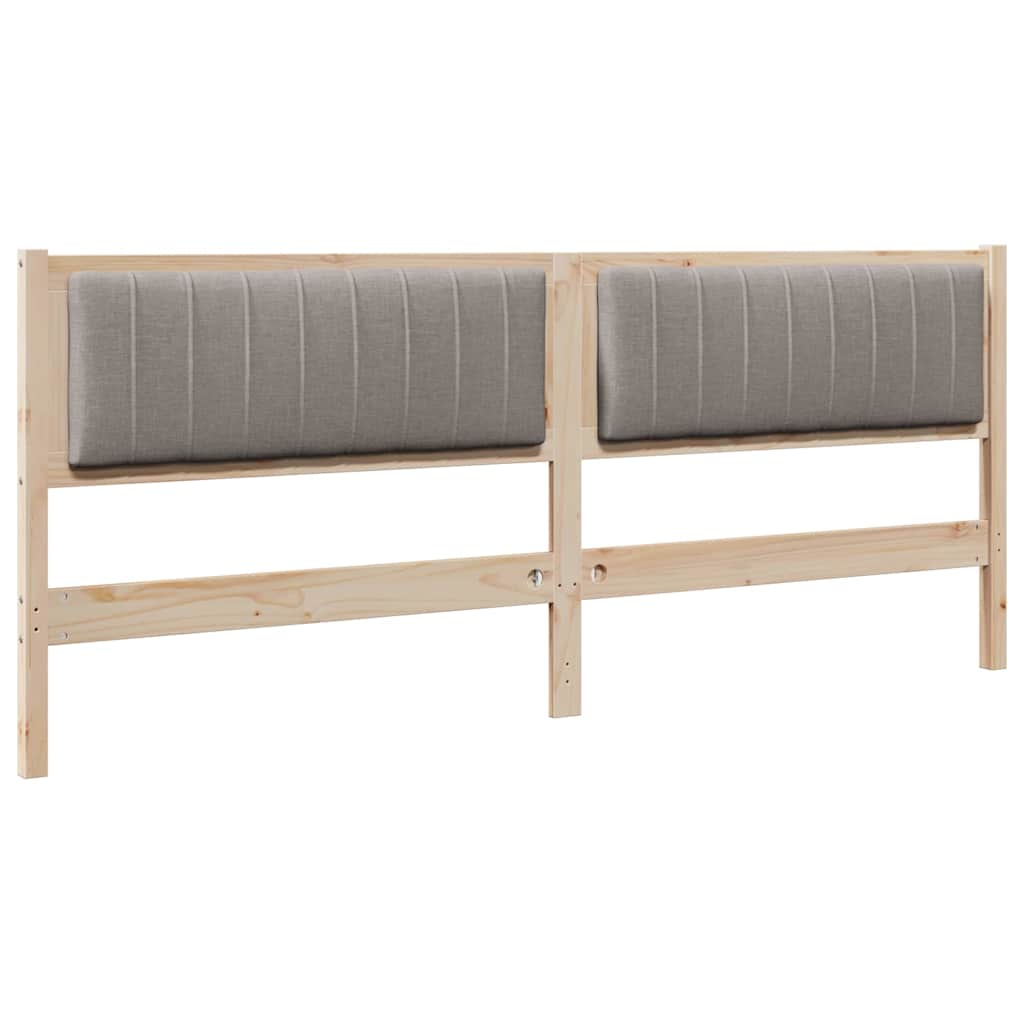 Tapecirani uzglavlje Smeđa 200 cm Čvrsto borovo drvo