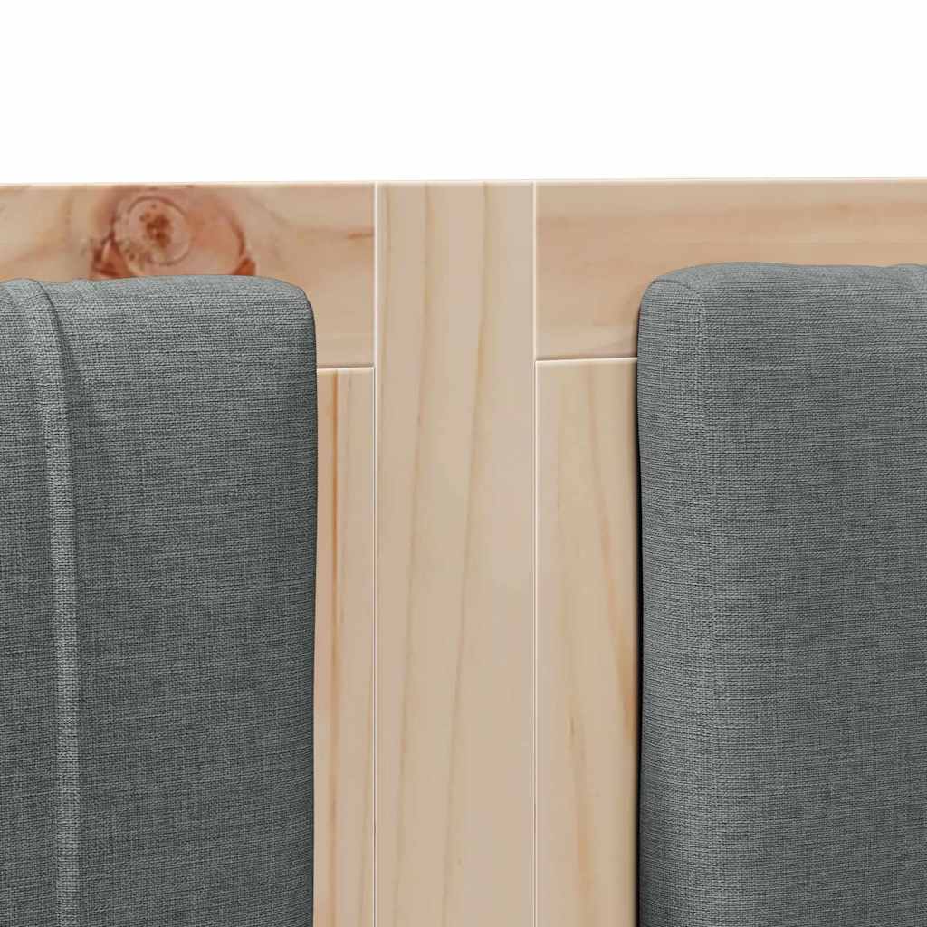 Tapecirani uzglavlje Smeđa 120 cm Čvrsto borovo drvo