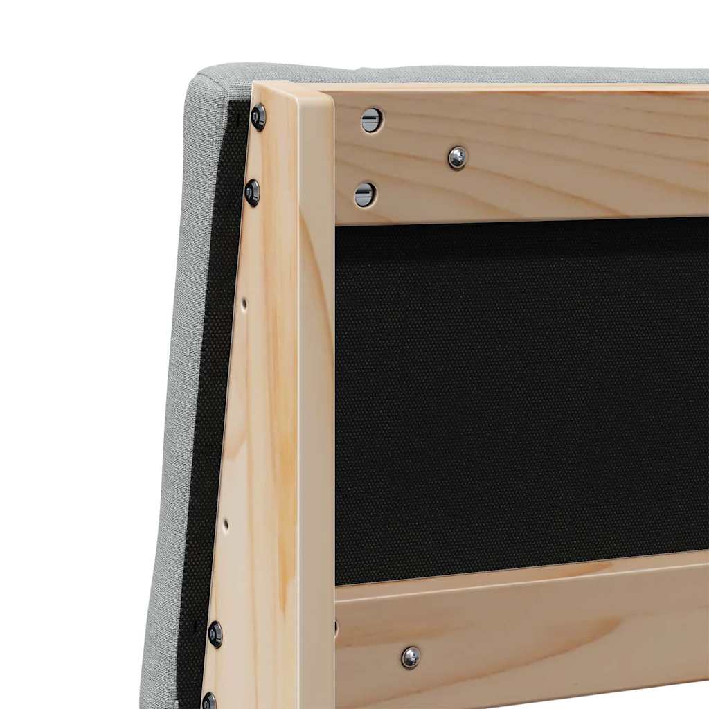 Tapecirani uzglavlje Svijetlo siva 140 cm Čvrsto borovo drvo