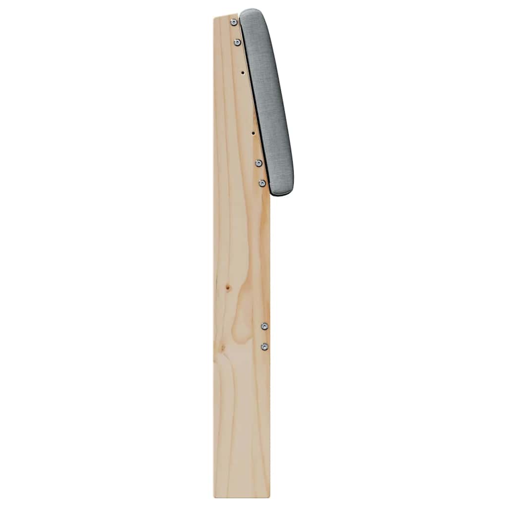 Tapecirani uzglavlje Svijetlo siva 140 cm Čvrsto borovo drvo