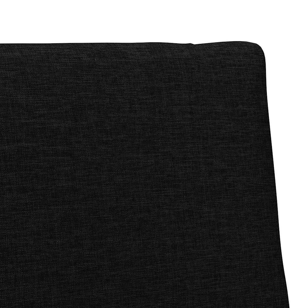 Tapecirani uzglavlje Crna 80 cm Čvrsto borovo drvo