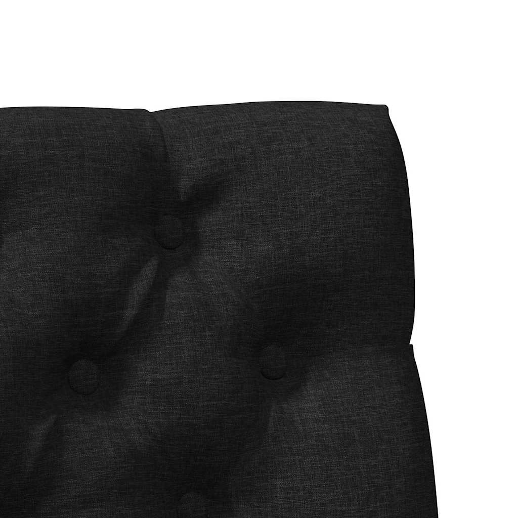 Tapecirani uzglavlje Crna 100 cm Čvrsto borovo drvo