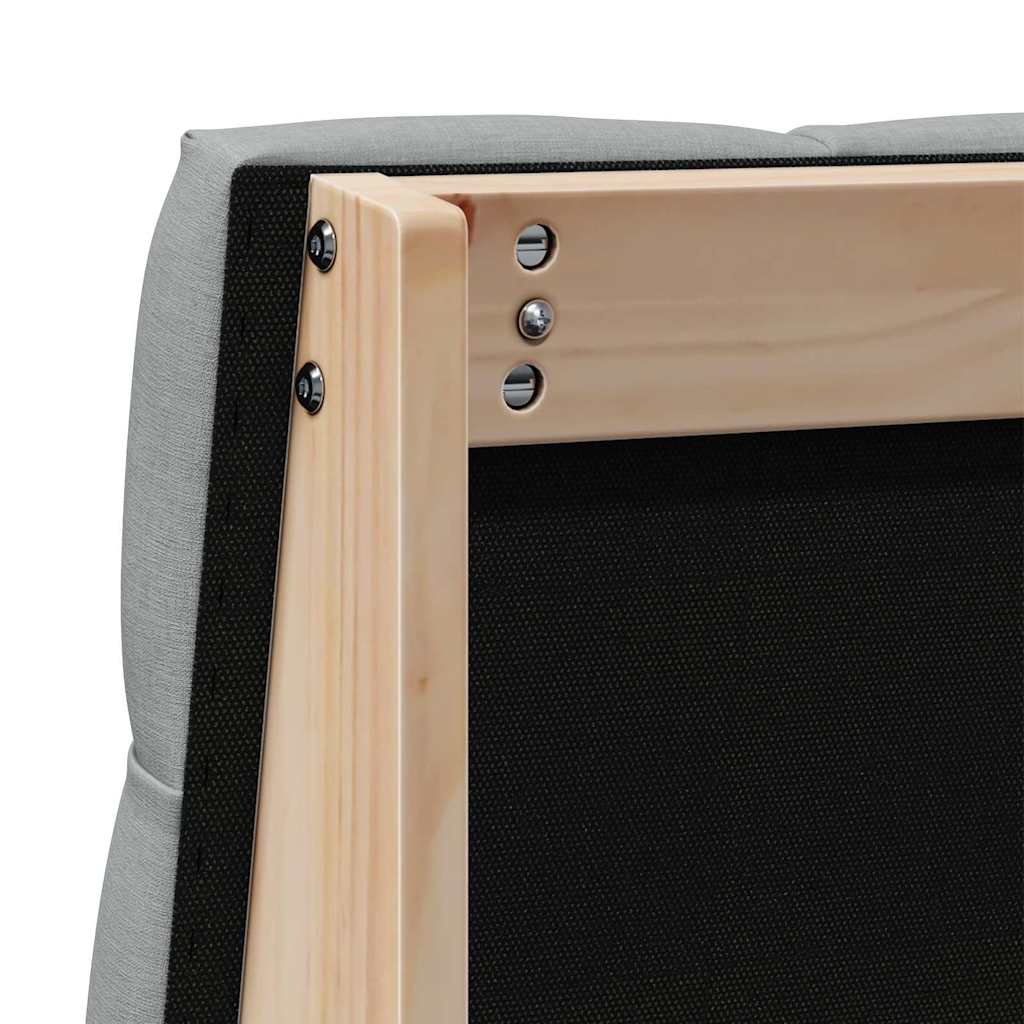 Tapecirani uzglavlje Svijetlo siva 80 cm Čvrsto borovo drvo