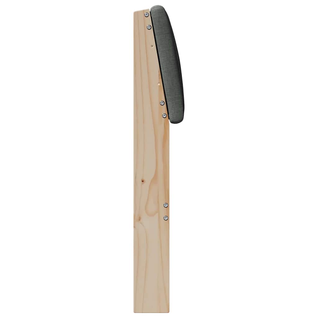 Tapecirani uzglavlje Tamno siva 140 cm Čvrsto borovo drvo