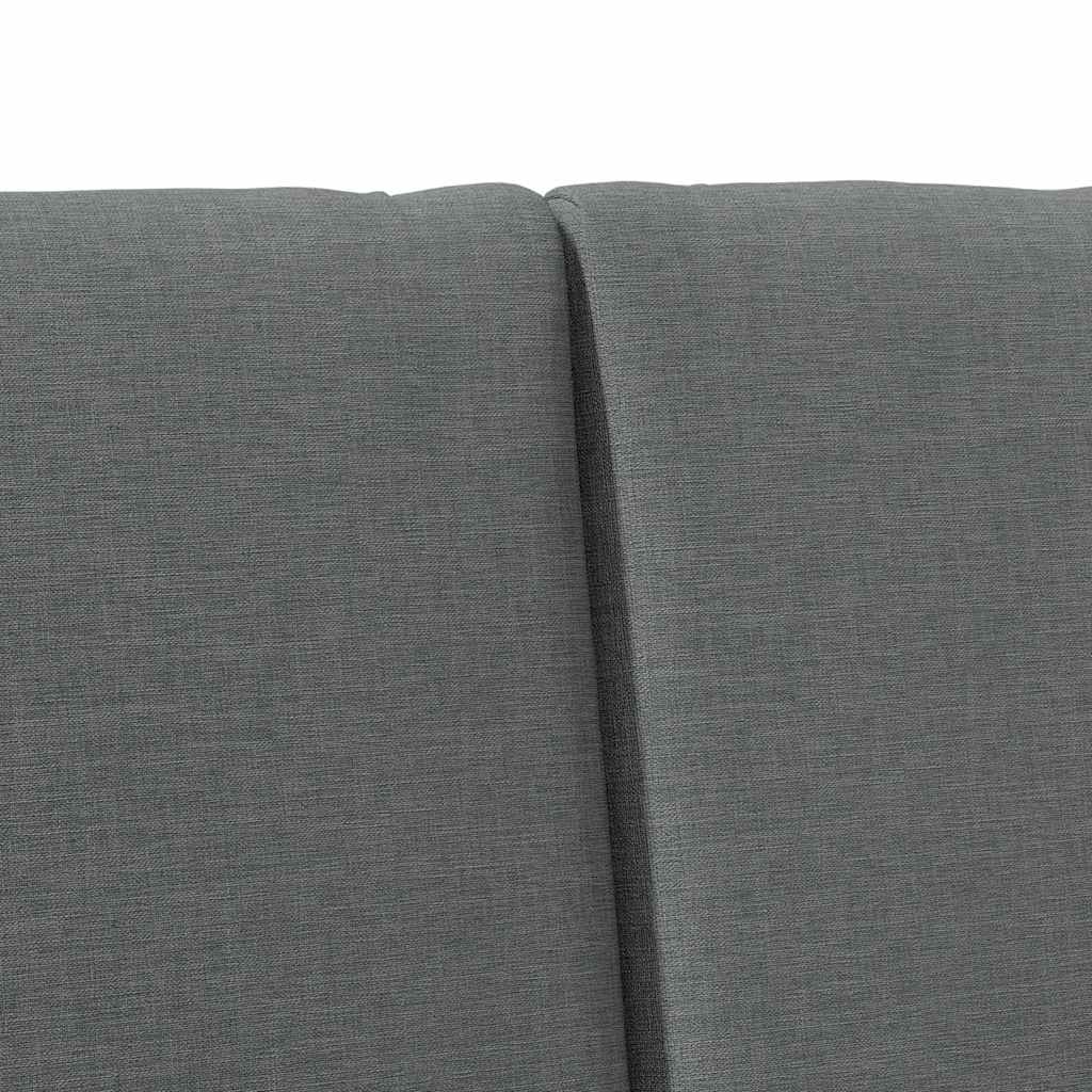 Tapecirani uzglavlje Tamno siva 140 cm Čvrsto borovo drvo
