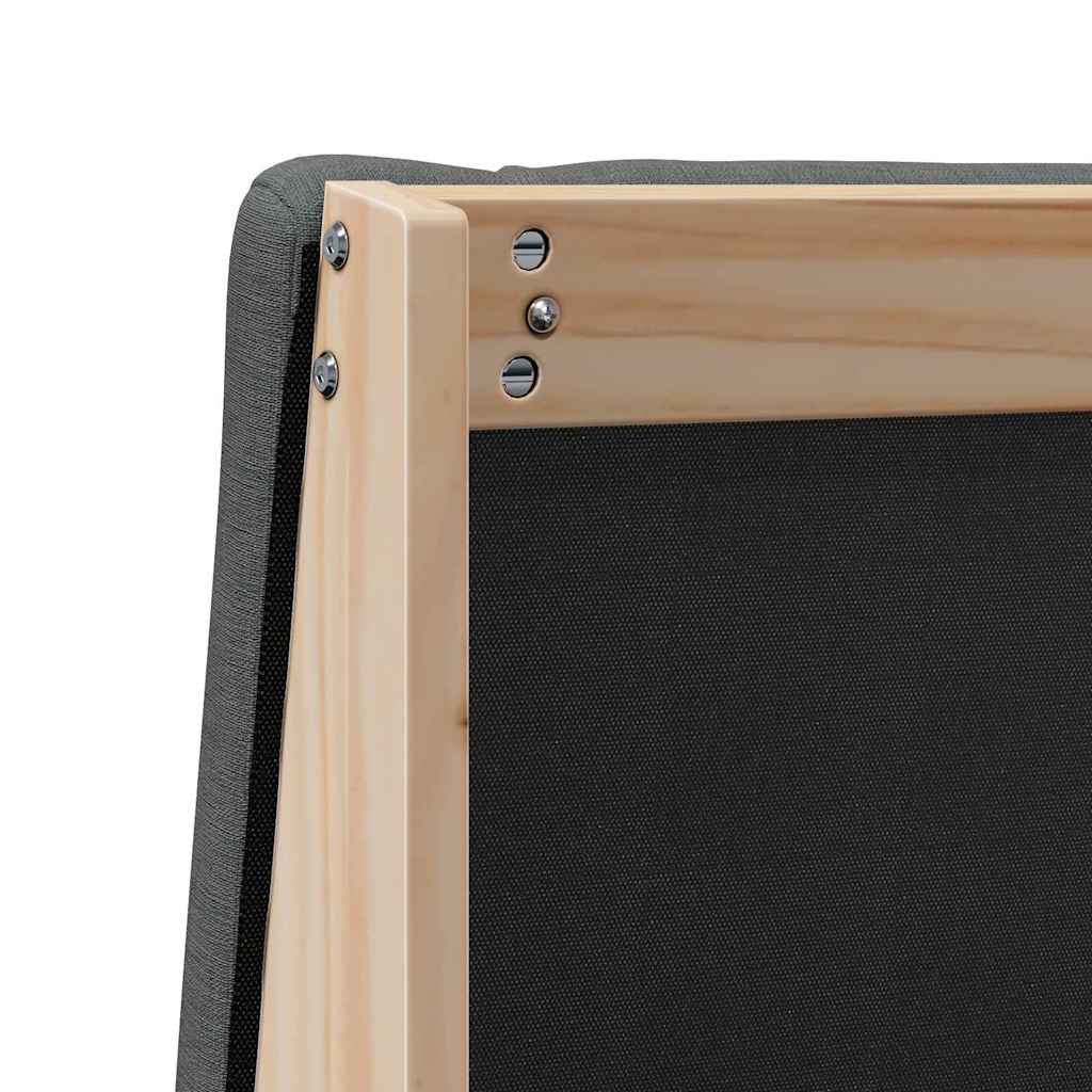 Tapecirani uzglavlje Tamno siva 120 cm Čvrsto borovo drvo