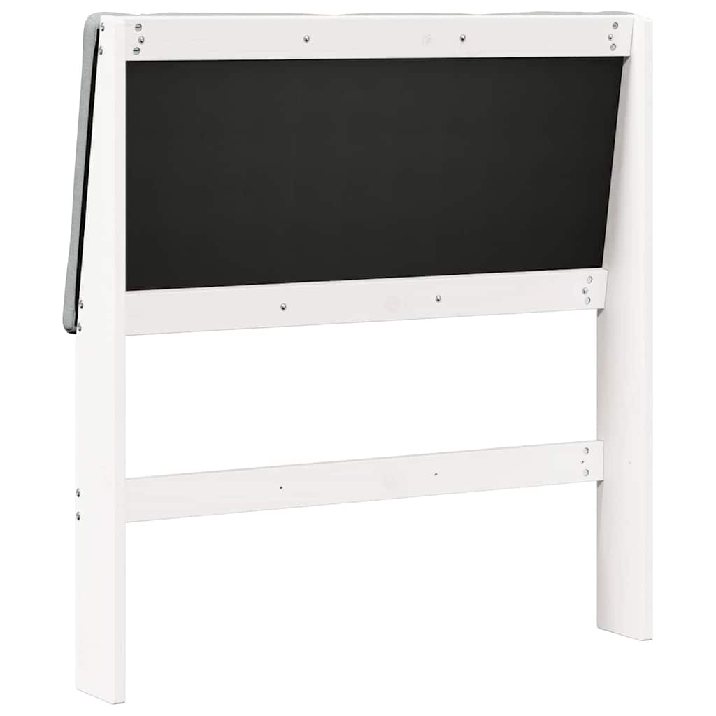 Tapecirani uzglavlje Svijetlo siva 90 cm Čvrsto borovo drvo