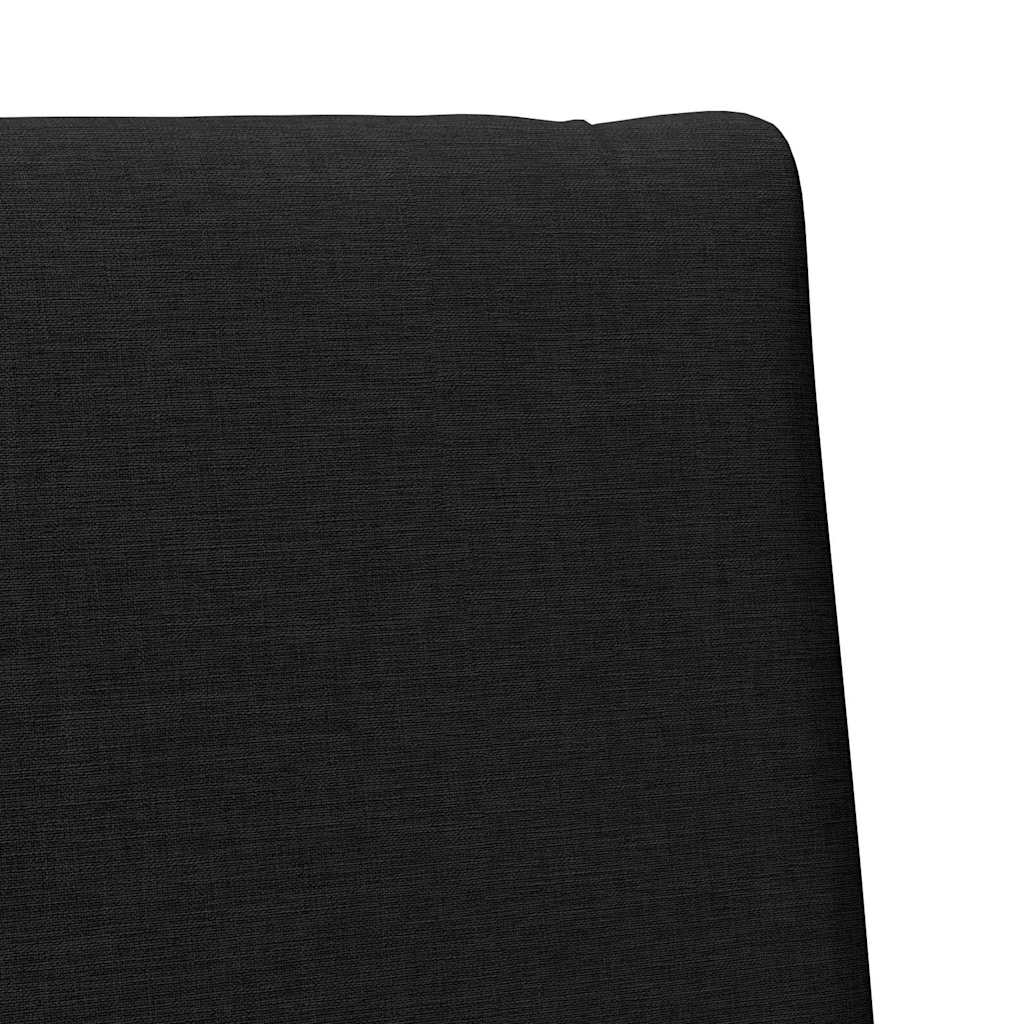 Tapecirani uzglavlje Crna 80 cm Čvrsto borovo drvo