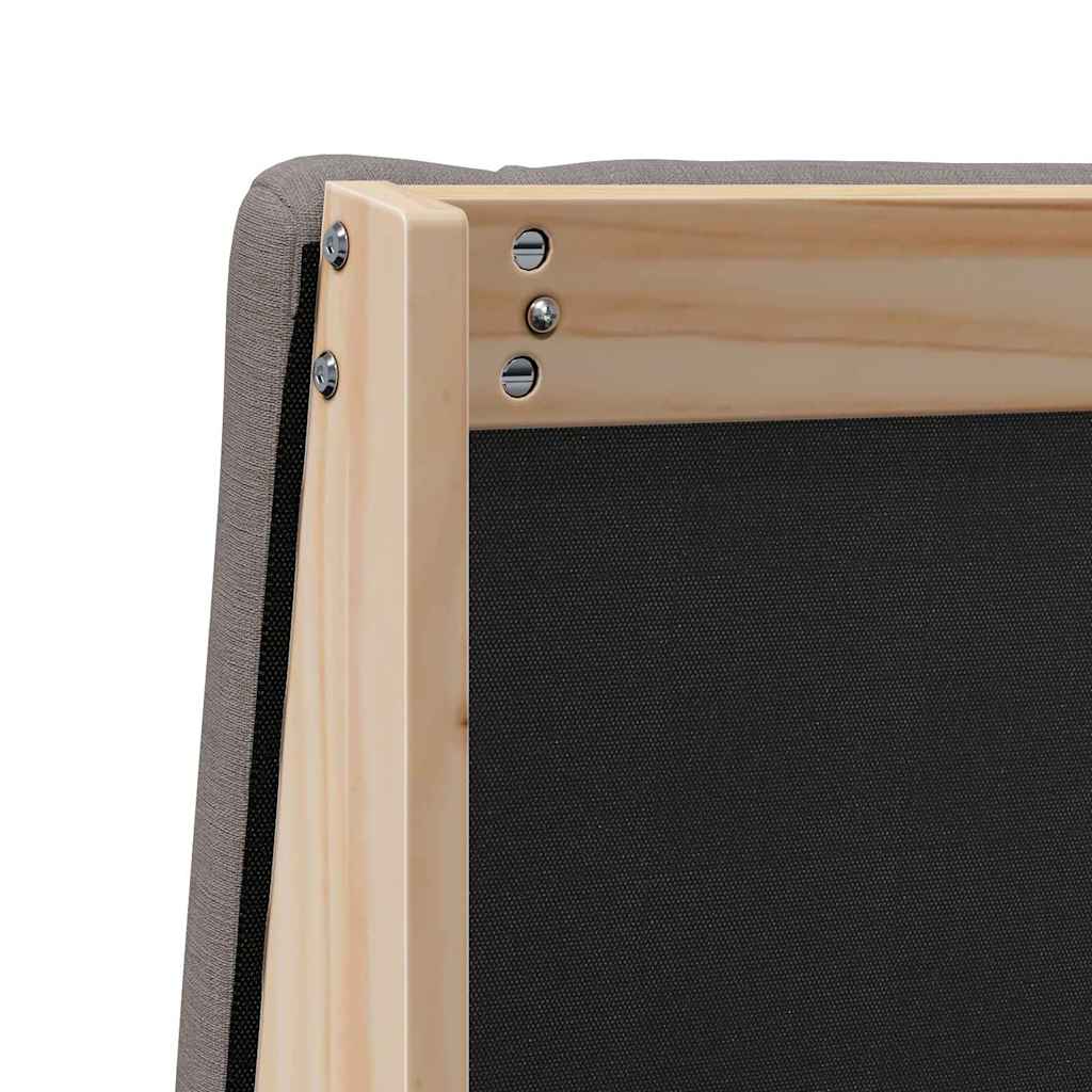 Tapecirani uzglavlje Sivo-smeđa 80 cm Čvrsto borovo drvo