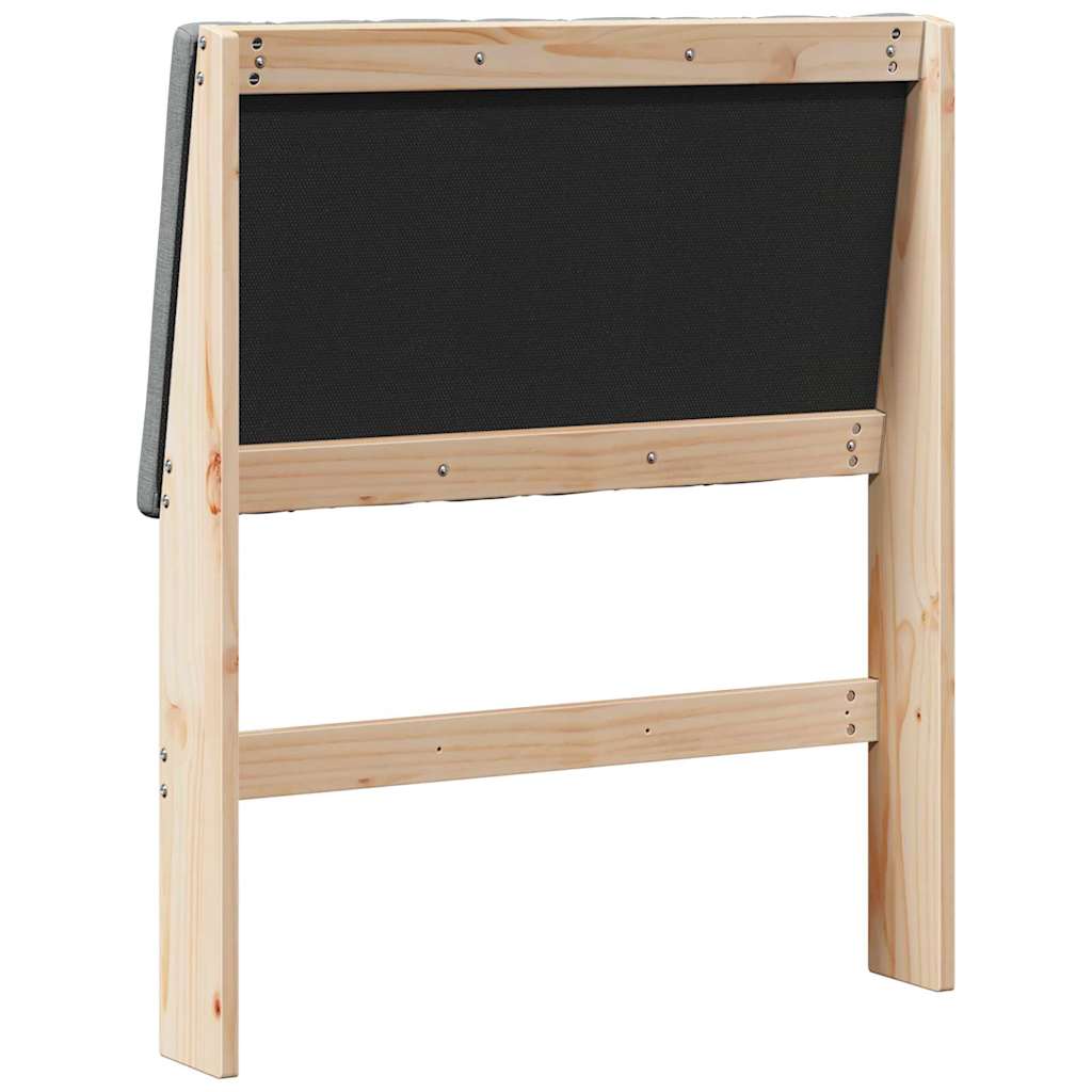 Tapecirani uzglavlje Tamno siva 80 cm Čvrsto borovo drvo