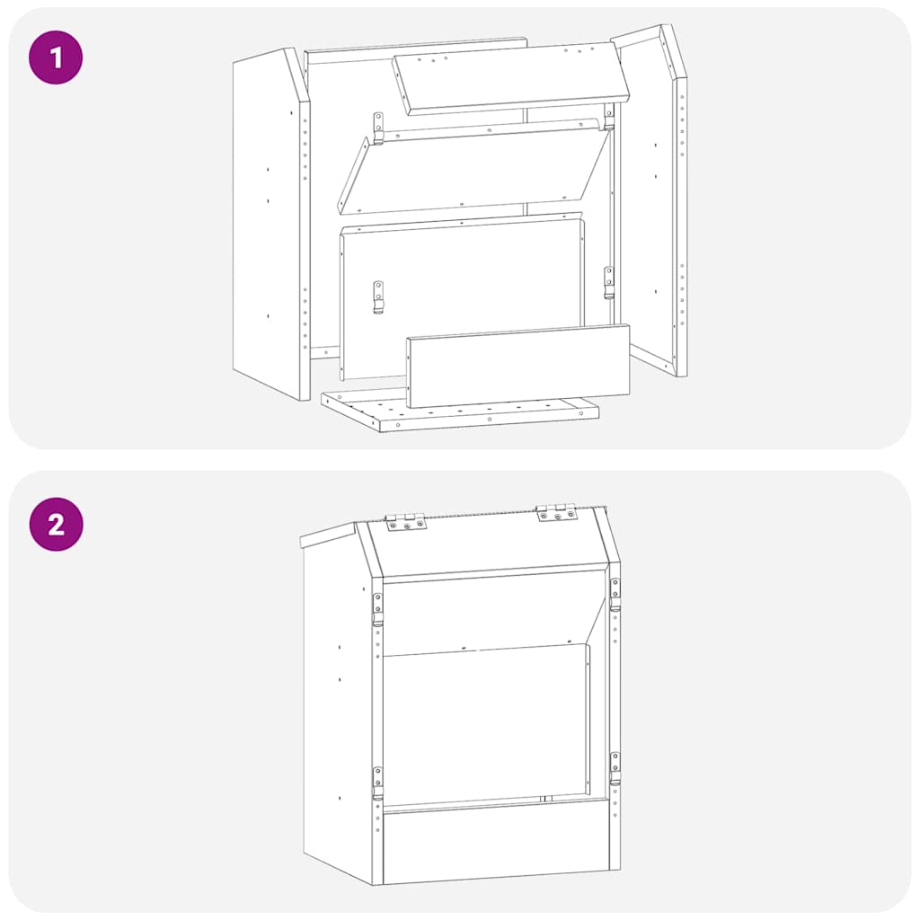 Hranilica za zečeve Crna 64.5 x 25.5 x 45.5 cm