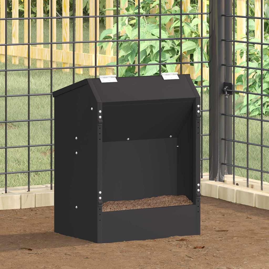Hranilica za zečeve Crna 64.5 x 25.5 x 45.5 cm