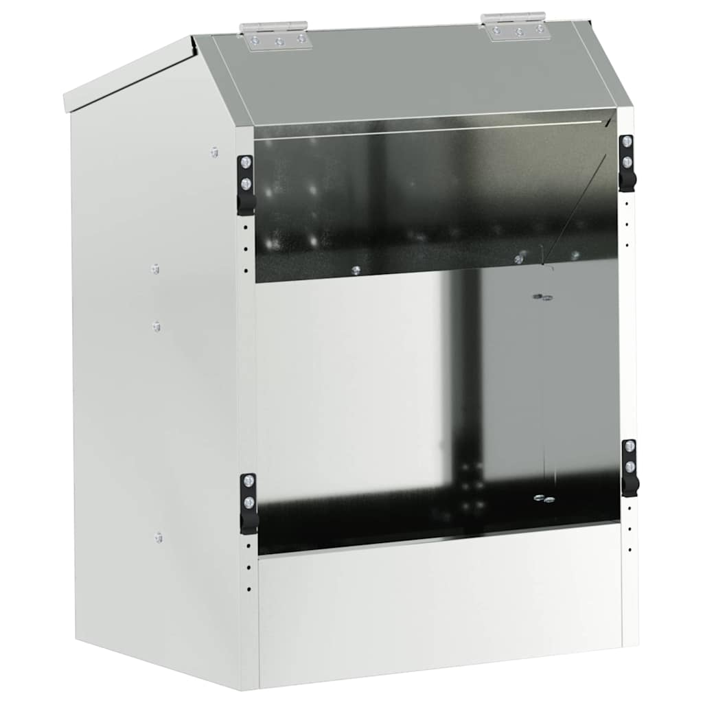 Hranilica za zečeve Srebrno 64.5 x 25.5 x 45.5 cm Cinkani čelik