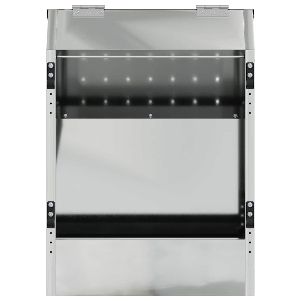 Hranilica za zečeve Srebrno 64.5 x 25.5 x 45.5 cm Cinkani čelik