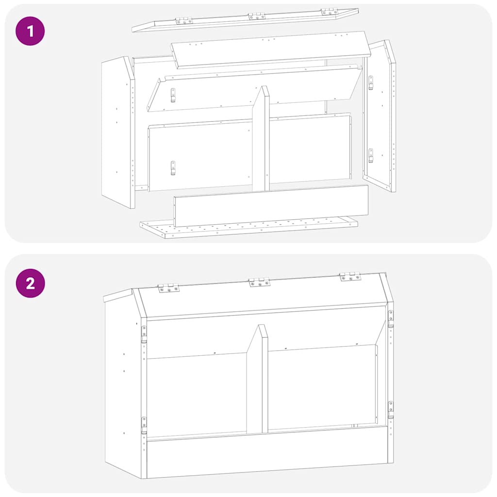 Hranilica za zečeve Crna 64.5 x 25.5 x 45.5 cm