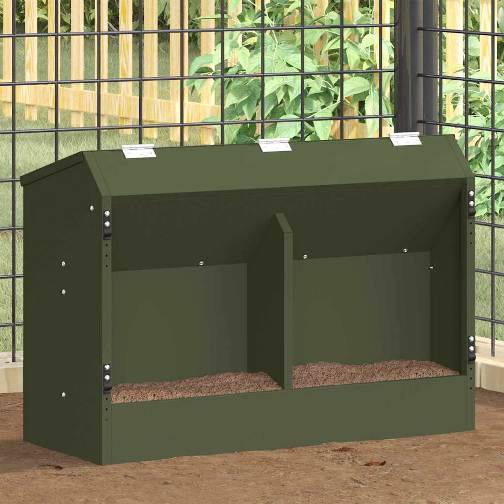 Hranilica za zečeve Maslinasto zelena 64.5 x 25.5 x 45.5 cm