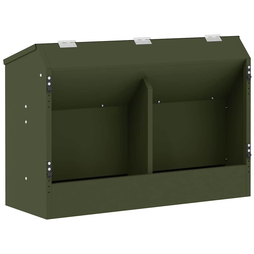Hranilica za zečeve Maslinasto zelena 64.5 x 25.5 x 45.5 cm