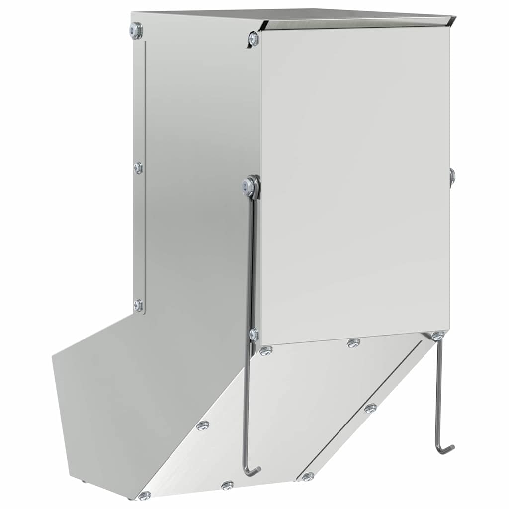 Hranilica za zečeve Srebrno 12,5 x 26 x 28,5 cm Cinkani čelik