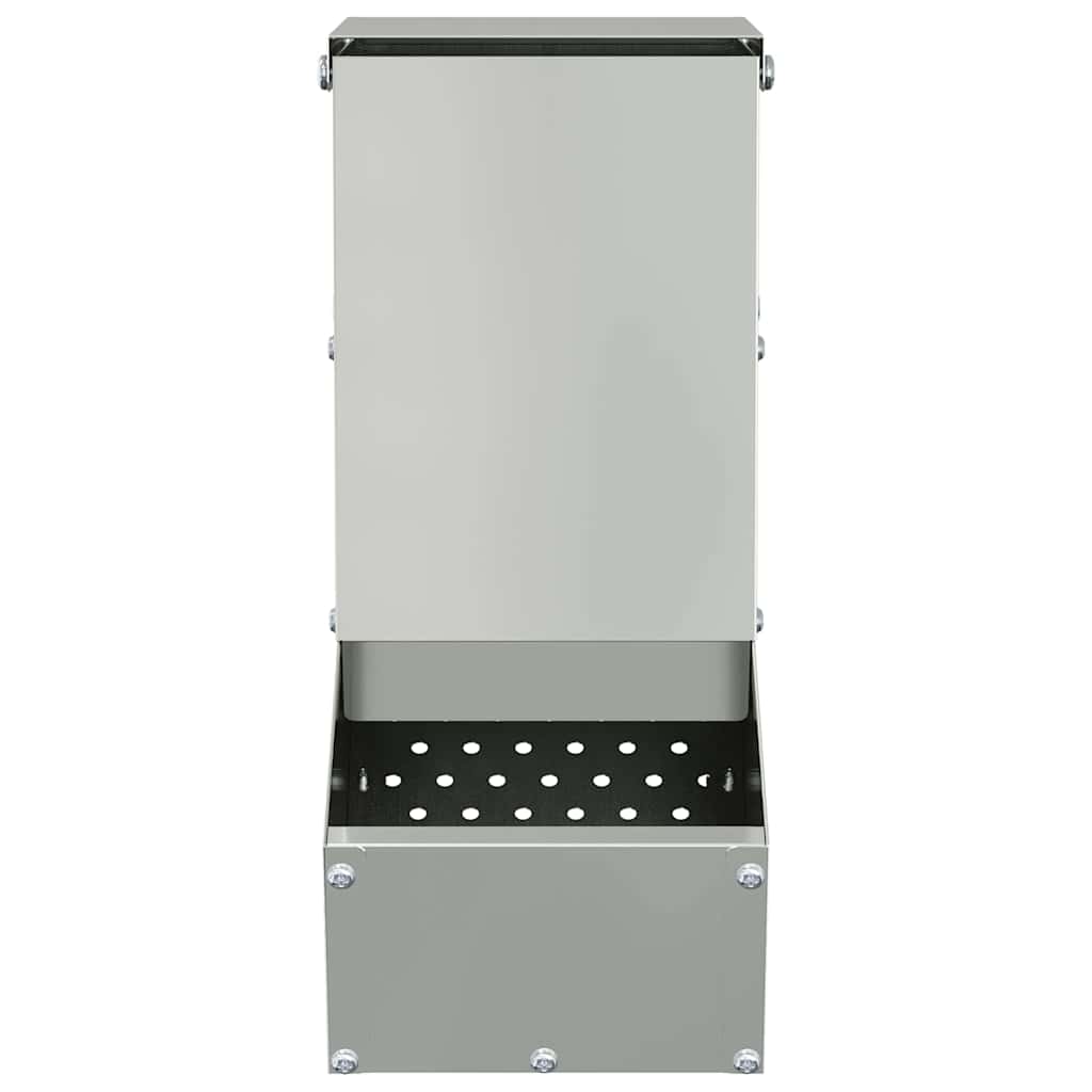 Hranilica za zečeve Srebrno 12,5 x 26 x 28,5 cm Cinkani čelik