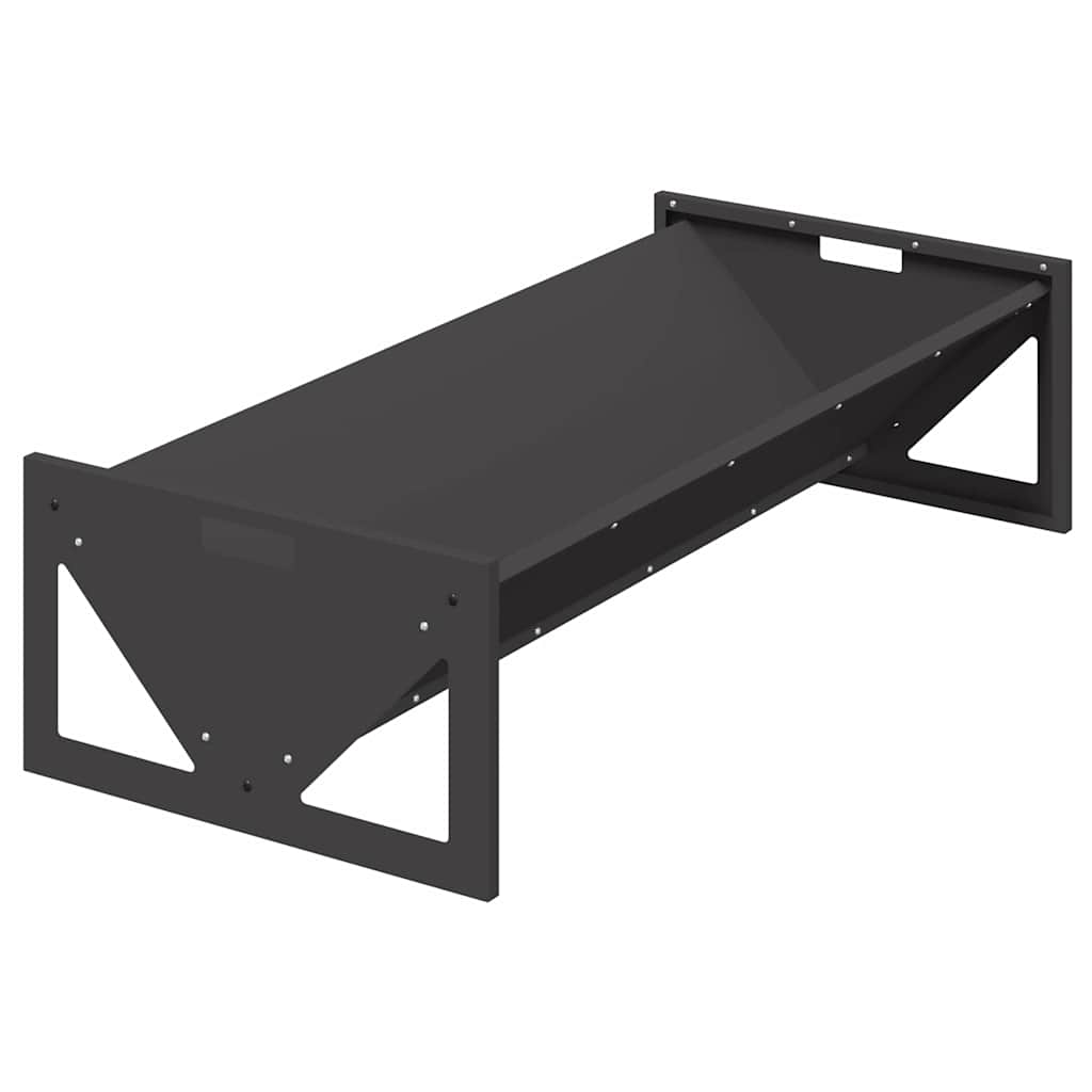 Hranilica za stoku Crna 108 x 50 x 28 cm Hladno valjani čelik