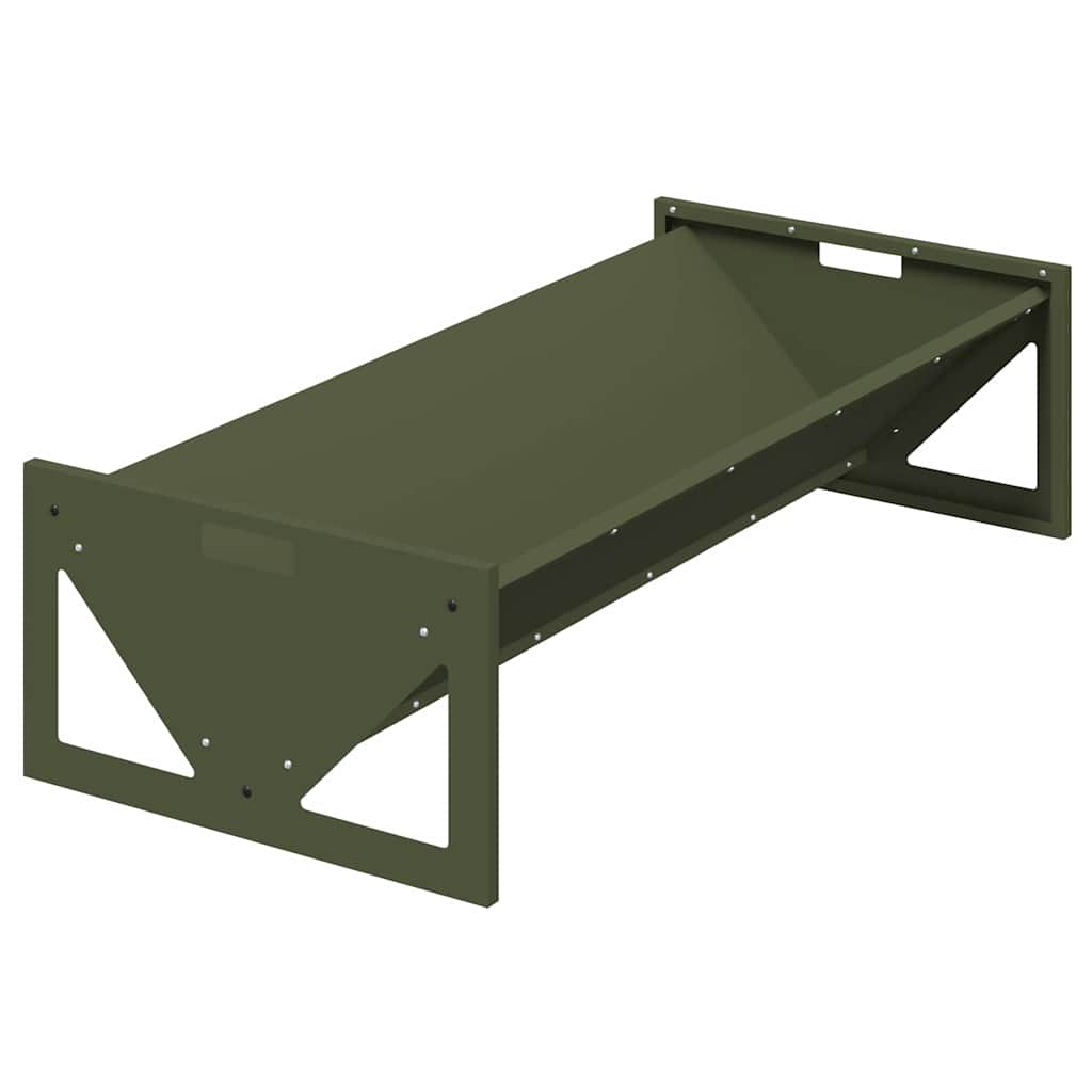 Hranilica za stoku Maslinasto zelena 108 x 50 x 28 cm