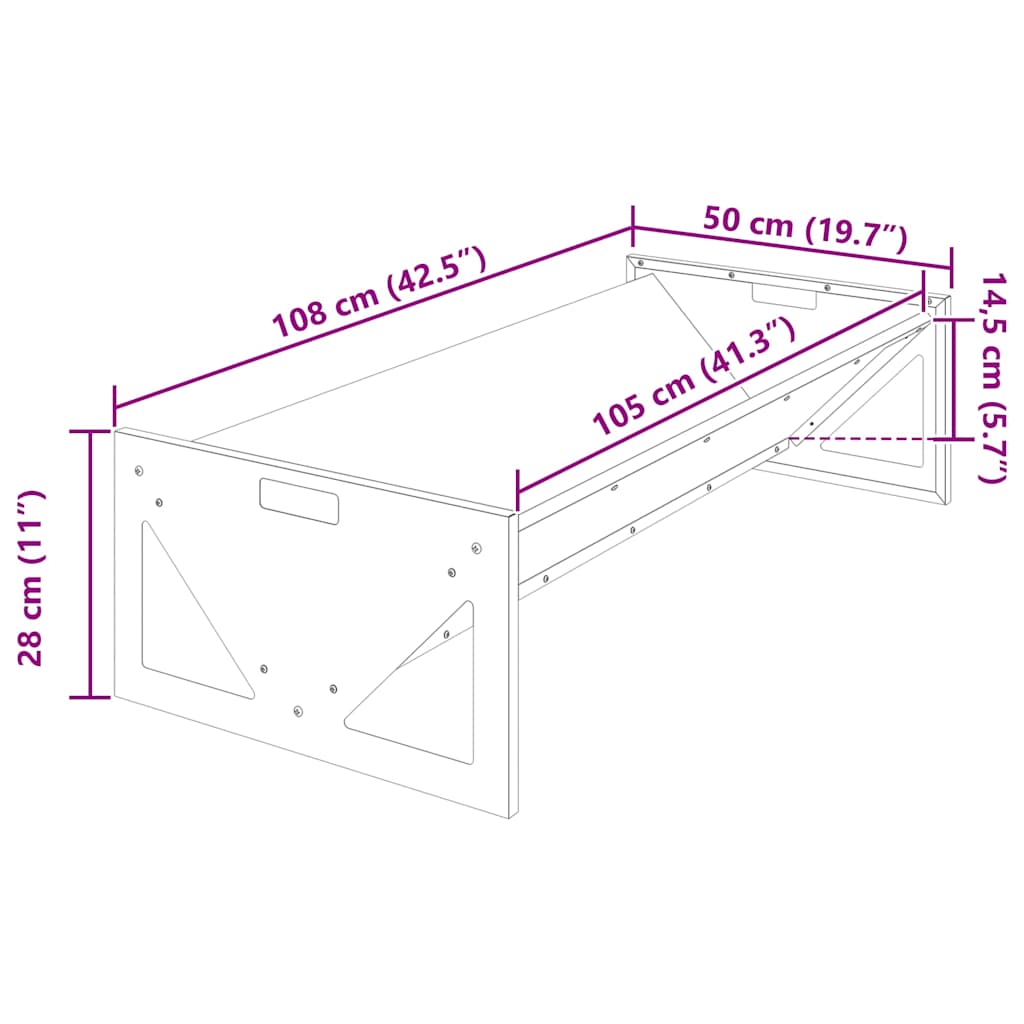 Hranilica za stoku Maslinasto zelena 108 x 50 x 28 cm