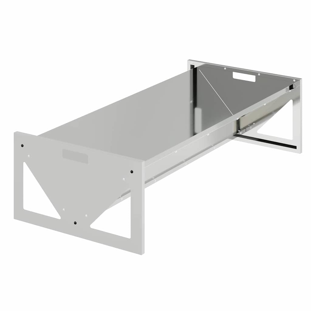 Hranilica za stoku Srebrno 108 x 50 x 28 cm Cinkani čelik